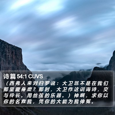 诗 篇 54:1 CUVS Bible Verse Image