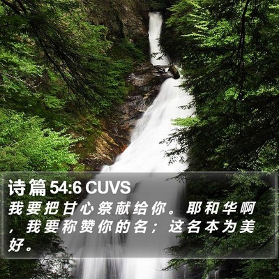 诗 篇 54:6 CUVS Bible Verse Image