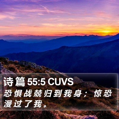 诗 篇 55:5 CUVS Bible Verse Image