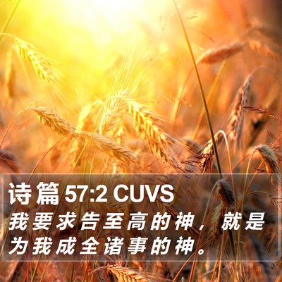 诗 篇 57:2 CUVS Bible Verse Image