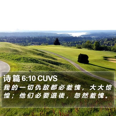 诗 篇 6:10 CUVS Bible Verse Image