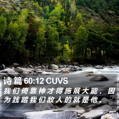 诗 篇 60:12 CUVS Bible Verse Image