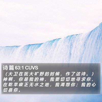 诗 篇 63:1 CUVS Bible Verse Image