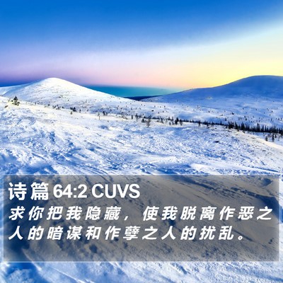 诗 篇 64:2 CUVS Bible Verse Image