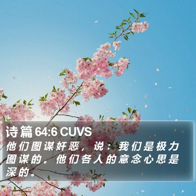 诗 篇 64:6 CUVS Bible Verse Image