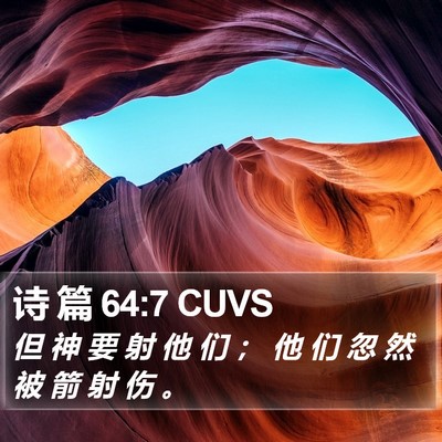诗 篇 64:7 CUVS Bible Verse Image