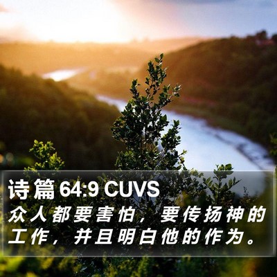 诗 篇 64:9 CUVS Bible Verse Image