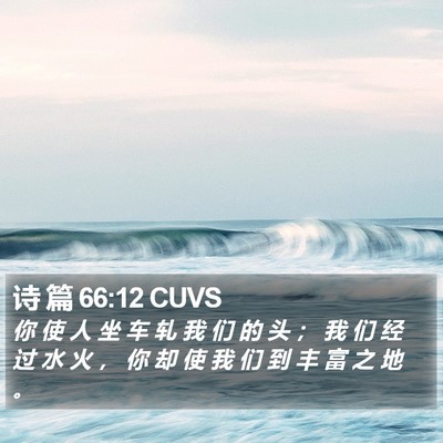 诗 篇 66:12 CUVS Bible Verse Image