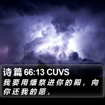 诗 篇 66:13 CUVS Bible Verse Image