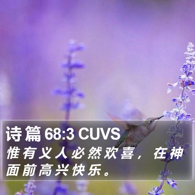 诗 篇 68:3 CUVS Bible Verse Image
