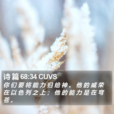 诗 篇 68:34 CUVS Bible Verse Image