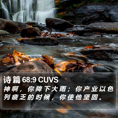 诗 篇 68:9 CUVS Bible Verse Image