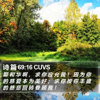 诗 篇 69:16 CUVS Bible Verse Image