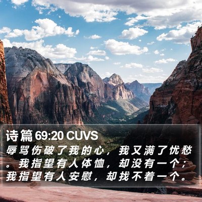 诗 篇 69:20 CUVS Bible Verse Image