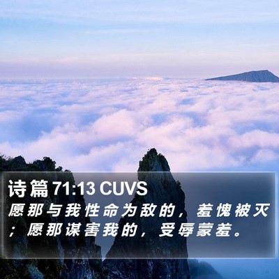 诗 篇 71:13 CUVS Bible Verse Image