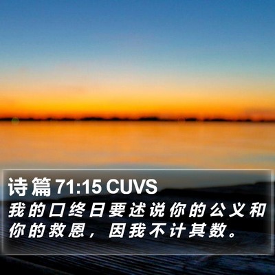 诗 篇 71:15 CUVS Bible Verse Image