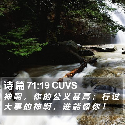 诗 篇 71:19 CUVS Bible Verse Image