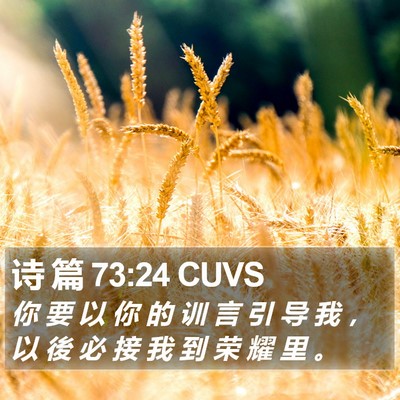 诗 篇 73:24 CUVS Bible Verse Image