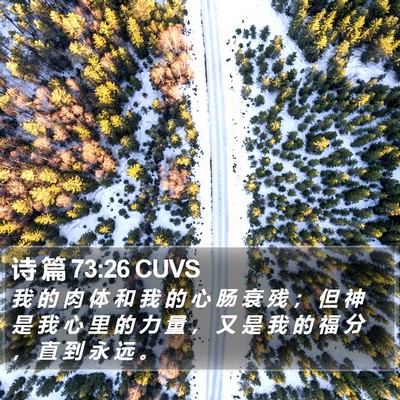 诗 篇 73:26 CUVS Bible Verse Image