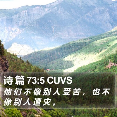 诗 篇 73:5 CUVS Bible Verse Image