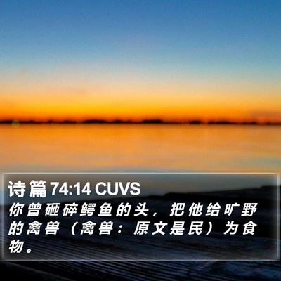诗 篇 74:14 CUVS Bible Verse Image