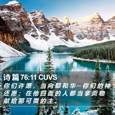 诗 篇 76:11 CUVS Bible Verse Image