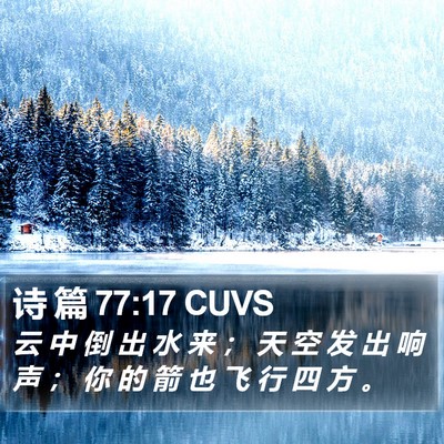 诗 篇 77:17 CUVS Bible Verse Image
