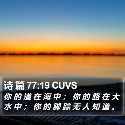 诗 篇 77:19 CUVS Bible Verse Image