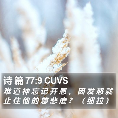 诗 篇 77:9 CUVS Bible Verse Image