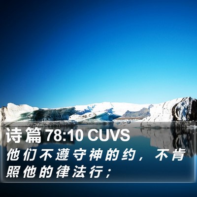 诗 篇 78:10 CUVS Bible Verse Image