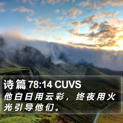 诗 篇 78:14 CUVS Bible Verse Image