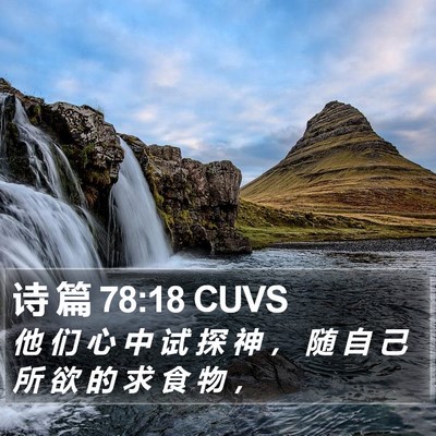 诗 篇 78:18 CUVS Bible Verse Image