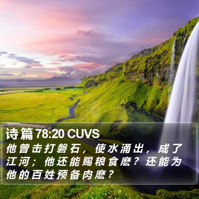 诗 篇 78:20 CUVS Bible Verse Image