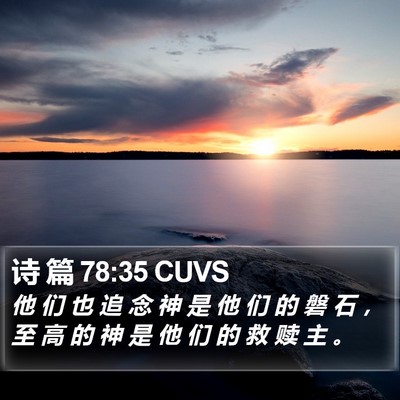 诗 篇 78:35 CUVS Bible Verse Image