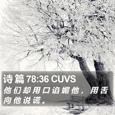 诗 篇 78:36 CUVS Bible Verse Image