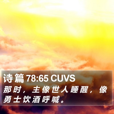 诗 篇 78:65 CUVS Bible Verse Image