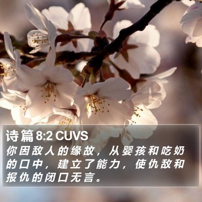 诗 篇 8:2 CUVS Bible Verse Image