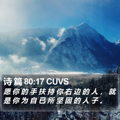 诗 篇 80:17 CUVS Bible Verse Image