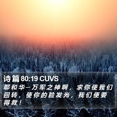 诗 篇 80:19 CUVS Bible Verse Image