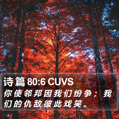 诗 篇 80:6 CUVS Bible Verse Image