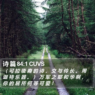 诗 篇 84:1 CUVS Bible Verse Image