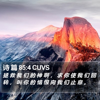 诗 篇 85:4 CUVS Bible Verse Image