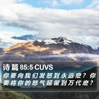 诗 篇 85:5 CUVS Bible Verse Image