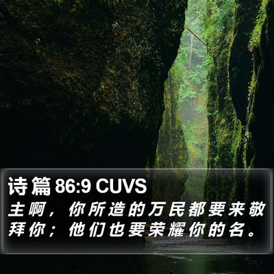 诗 篇 86:9 CUVS Bible Verse Image