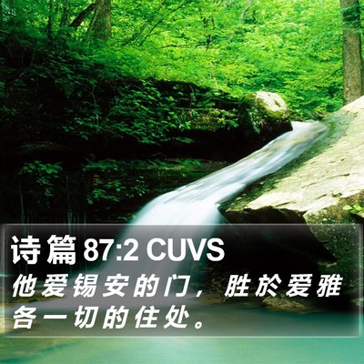 诗 篇 87:2 CUVS Bible Verse Image