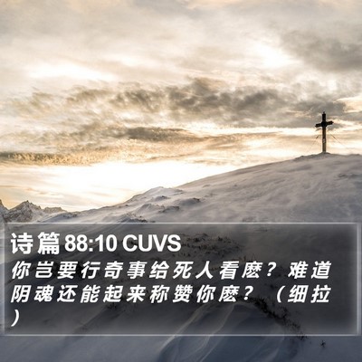 诗 篇 88:10 CUVS Bible Verse Image