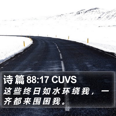 诗 篇 88:17 CUVS Bible Verse Image