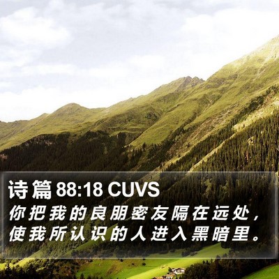 诗 篇 88:18 CUVS Bible Verse Image