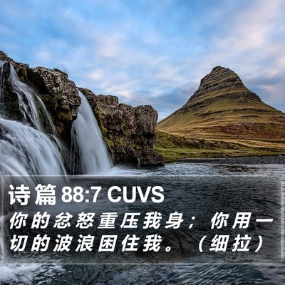 诗 篇 88:7 CUVS Bible Verse Image