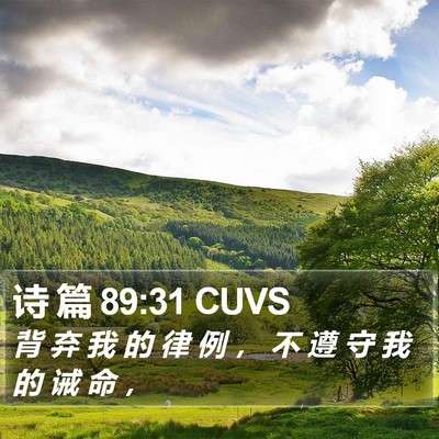 诗 篇 89:31 CUVS Bible Verse Image